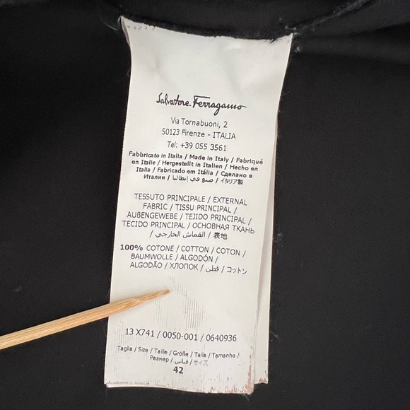 Salvatore Ferragamo Jacket Womens 12 Button Front Bishop Sleeve Italian … - Picture 9 of 15